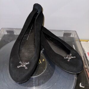 Giuseppe Zanotti Suede Skull and Bone Ballet Goth Dark Academia | Size 40.5/10.5